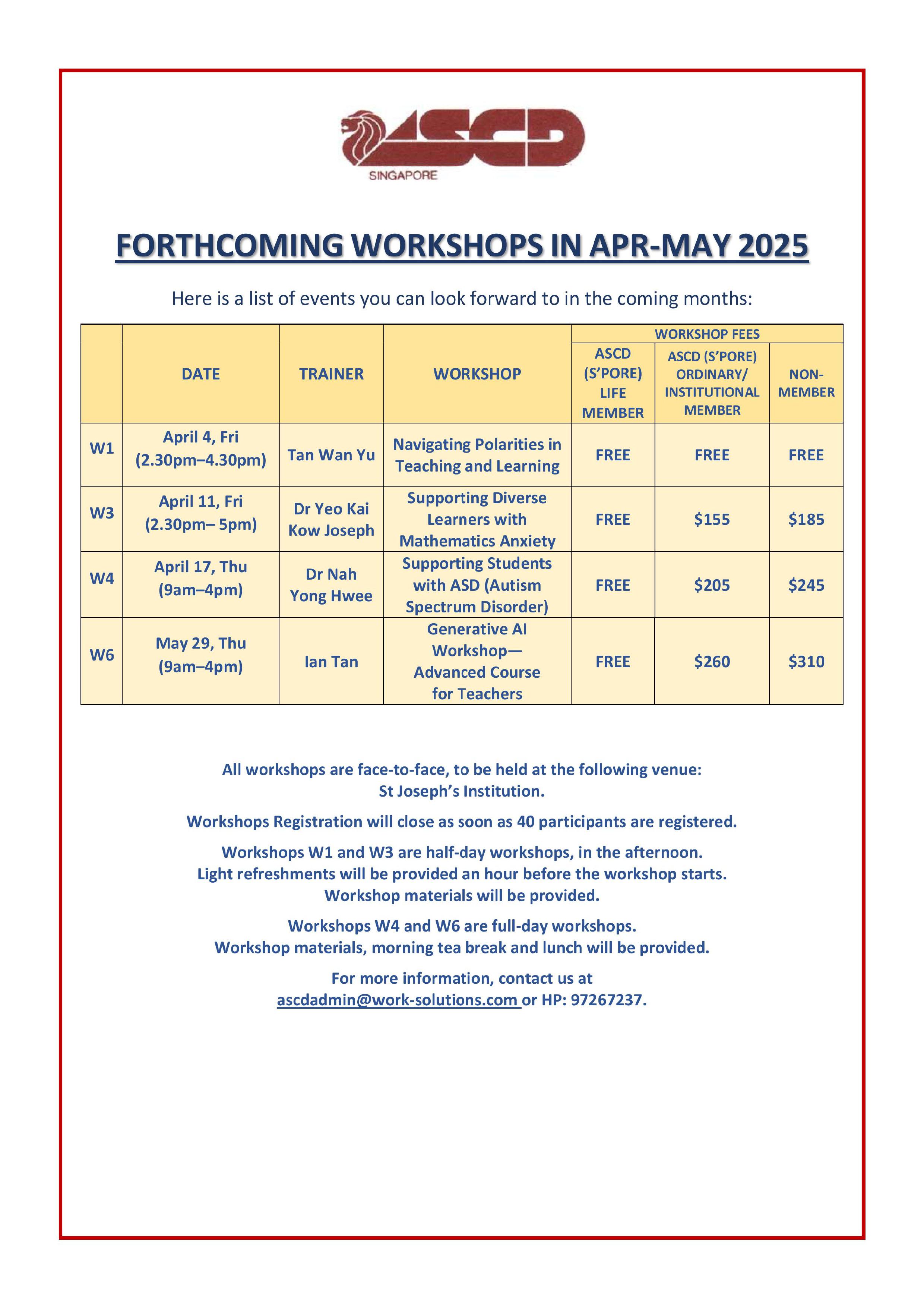 New ASCD Forthcoming Workshops in Apr-May 2025 (Pg 1).jpg